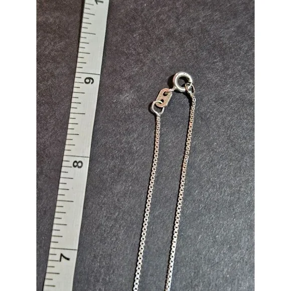 **Final Sale** Italian sterling silver box chain necklace - Picture 7 of 11